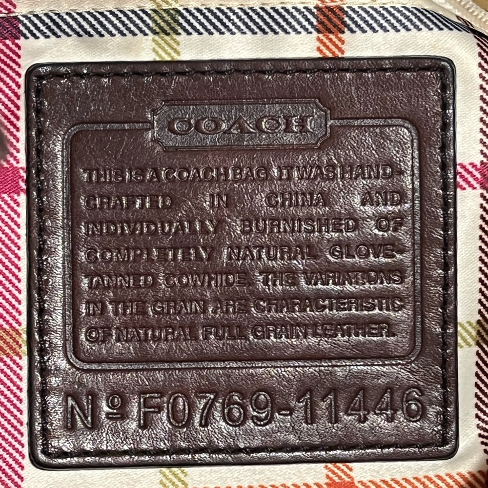 COACH Bleecker Woven Laced Tattersall Flap Bag 11446 - Picture 14 of 14